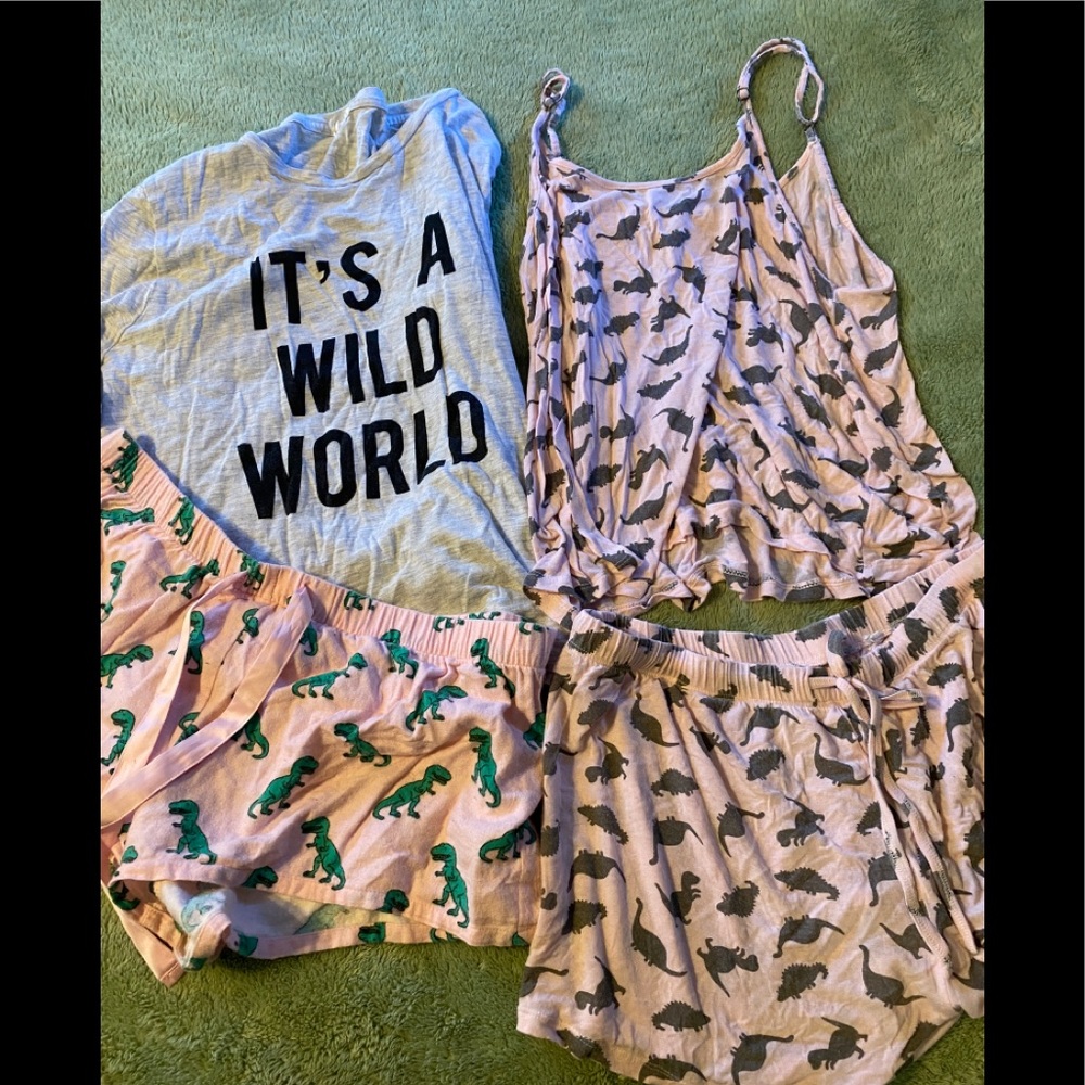 *TWO SETS* of Dinosaur Pajamas